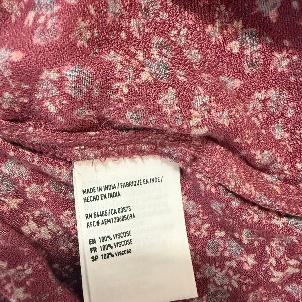 American Eagle Cottagecore Pink Floral Cutout Back Mini Dress Size XL - Picture 8 of 9